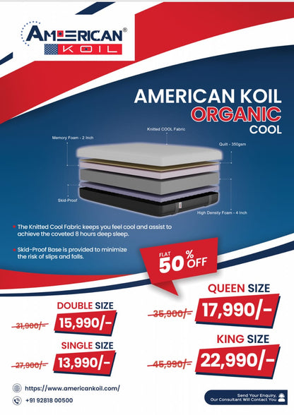 Organic Cool (Memory Foam & High Density Foam Mattress)